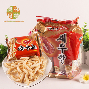韩国进口零食品农心鲜虾条原味30g*4小包膨化休闲零食