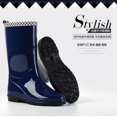 加绒韩版耐磨胶鞋时尚低帮中筒雨靴防滑雨鞋2016新款女生流行水鞋