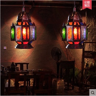 漫咖啡灯 东南亚泰式摩洛哥风格吊灯 北欧地中海酒吧吧台灯具灯饰