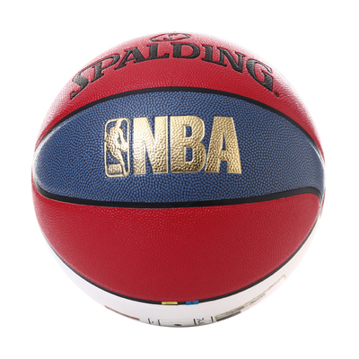 SPALDING斯伯丁NBA经典红白蓝三色室内室外PU篮球74-655Y花式篮球