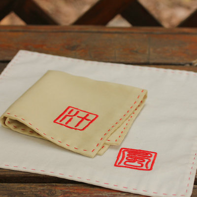 适合初学者 新手 刺绣手帕DIY材料包 送男友情人节礼品 定制手帕
