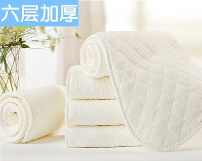 婴儿全棉尿布垫纯棉可以洗宝宝生态棉吸尿片新生儿布尿垫六层加厚