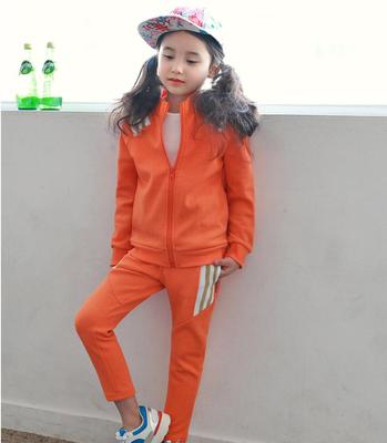 童装女童秋装套装新款韩国儿童休闲运动衣服女孩拉链衫纯棉长袖潮