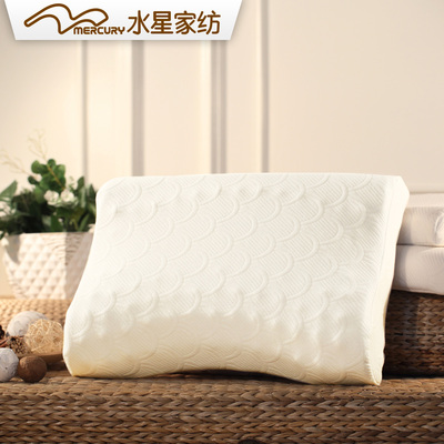 水星家纺 天然乳胶枕头泰国进口 舒适单人护颈枕芯保健助眠枕芯