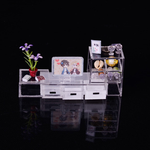 迷你家具手工制作diy模型建筑拼装创意礼物玩具可活动电视柜