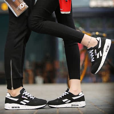 夏季 网布情侣气垫鞋透气男鞋子 休闲板鞋 韩版潮学生跑步运动鞋