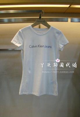 现货少量！韩国代购直邮CK/Calvin Klein Jeans 17夏女T恤4BFKFN9