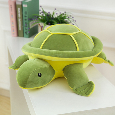 绿色乌龟公仔四面弹羽绒棉海龟毛绒玩具抱枕抱抱龟儿童玩具送朋友