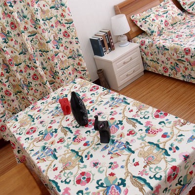 2.4米宽纯棉帆布布料桌布 老粗布棉麻全棉床单 窗帘沙发手工面料