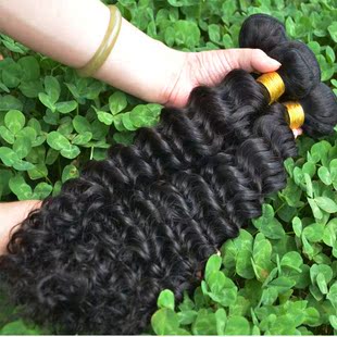 真人发帘100 Brazilian Human virgin Hair Deep curly wave hair