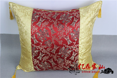 亿鼎家私促销中式复古明清古典现代红木家具绸缎抱枕沙发靠垫包邮