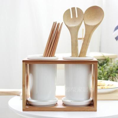 【天天特价】创意陶瓷筷子筒韩式筷笼家用沥水筷子架筷盒厨房收纳