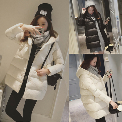 韩国冬季大码女装新款胖mm连帽200斤加厚防寒学生棉衣棉服外套