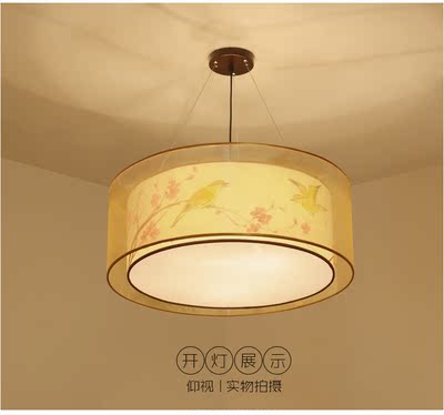 古典新中式羊皮吊灯 客厅灯圆形仿古简约大气卧室餐厅酒店吸顶灯