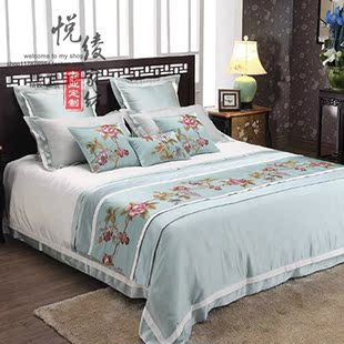 中式美式高档床上用品田园简约样板房奢华多件套别墅软装家纺床品
