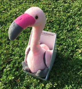 出口英国日本丹麦粉红色火烈鸟鸵鸟会扭脖子唱歌的火烈鸟毛绒玩具