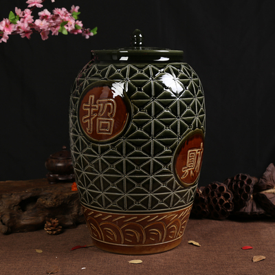 景德镇陶瓷米缸带盖，茶叶罐，面缸，储物罐米桶20斤50斤100斤