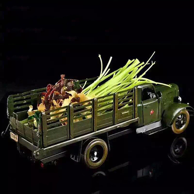 老式解放车模型复古摆件解放车餐具 创意新奇餐具船小车卡车餐盘