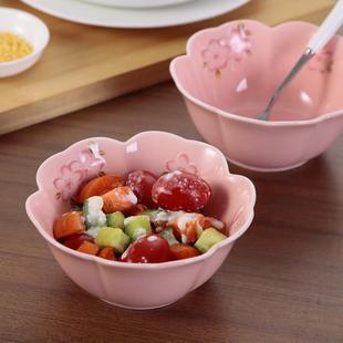 包邮日式樱花陶瓷餐具米饭碗汤碗创意水果沙拉碗甜品糖水碗冰淇碗