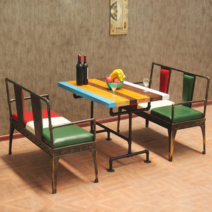 休闲咖啡厅沙发卡座甜品奶茶店西餐厅茶餐厅皮垫沙发酒吧桌椅组合