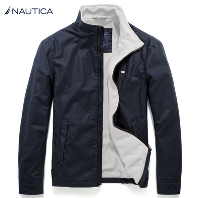 nautica/诺帝卡外套秋冬新款男士立领夹克上装商务休闲男款加绒潮