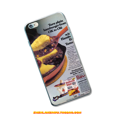 90s美国复古食物老广告iphone8手机壳 苹果7plus保护套