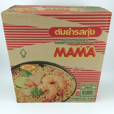 泰国进口MAMA妈妈牌方便面泡面冬阴功酸辣虾味55g*30袋整箱包邮