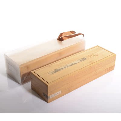 岩茶半斤长方形茶叶包装竹茶盒 高端烟盒定制 环保PVC袋竹制品