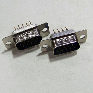 DB9公头 9芯针座 串口公座 直脚RS232 DB-9S d-sub连接器 插板式
