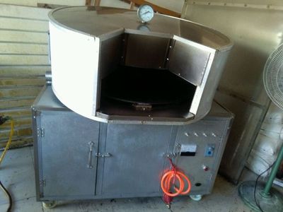 转炉烧饼机天燃气液化气煤气燃气不锈钢可移动带滑轮商用烧饼机