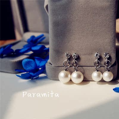 【Paramita】整条街的美丽神话 棉花珍珠无耳洞耳坠 舒适 夹不疼