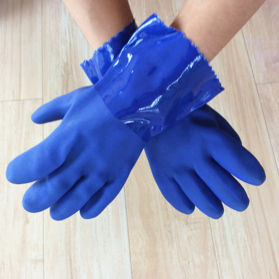 手套劳保耐磨防水工业加厚PVC浸塑橡胶耐油防滑浸胶工作手套磨砂