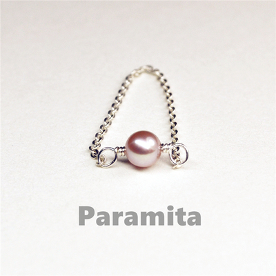【Paramita】纯银手作多款天然淡水珍珠链条戒指 精致婉约小清新