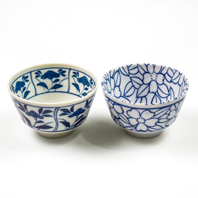 日本进口陶瓷美浓烧餐具米饭碗太阳花小碗日式和风釉下彩小碗精致