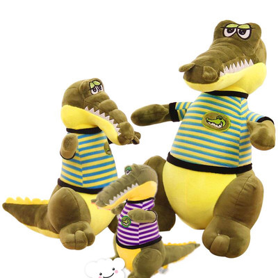 毛绒卡通鳄鱼公仔 穿衣鳄鱼娃娃玩偶公仔礼物儿童玩具抱枕女