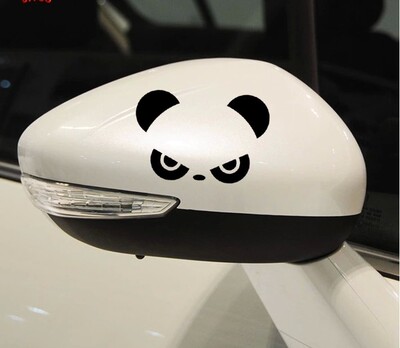 汽车后视镜贴纸 潮派反光镜车贴 个性卡通倒车镜贴-熊猫 hipanda