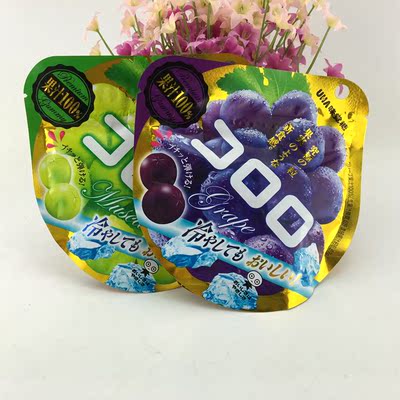 日本进口零食 悠哈味觉糖UHA 水果3口味蓝莓葡萄果汁软糖40g