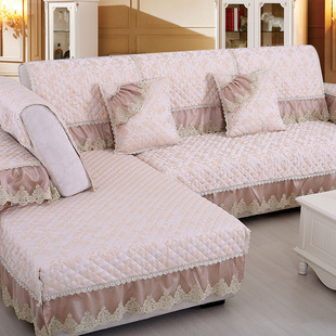 欧式亚麻沙发垫四季通用高档奢华布艺真皮沙发套定做防滑简约现代