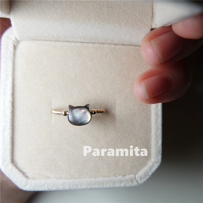 Paramita丨独立原创个性定制14K包金绕线手作猫头指环 一对一定做