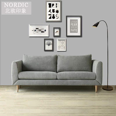 北欧风格布艺沙发现代简约小户型沙发双人三人日式北欧宜家沙发