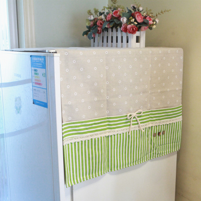 绿韵清新冰箱罩/防尘罩/冰箱盖巾/单双开门冰箱罩收纳袋防尘罩套