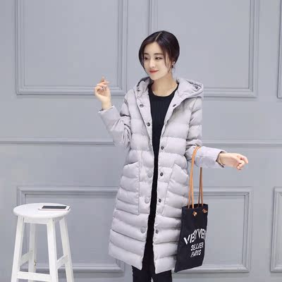 2016冬季新款韩版中长款棉服女大码学生修身显瘦棉衣反季促销
