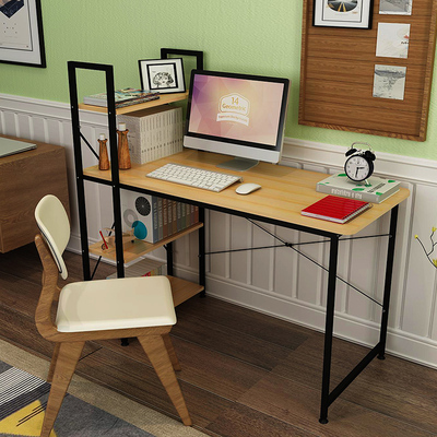 佰泽简约现代台式家用电脑桌书桌简易办公桌钢木桌笔记本电脑桌