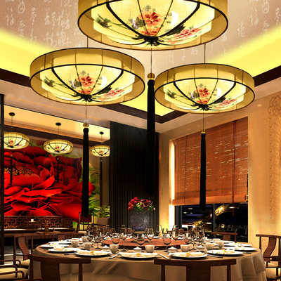 现代中式风格吊灯餐厅茶楼会所客厅灯古典艺术中国风创意个性灯饰