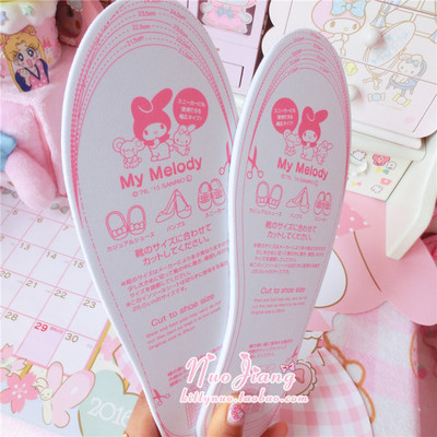 日本购美乐蒂 双子星可爱印花 成人通用可爱鞋垫 防臭抗菌