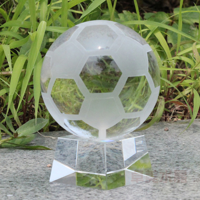 水晶足球模型 新奇创意生日礼物送男生同学男朋友diy定制刻字