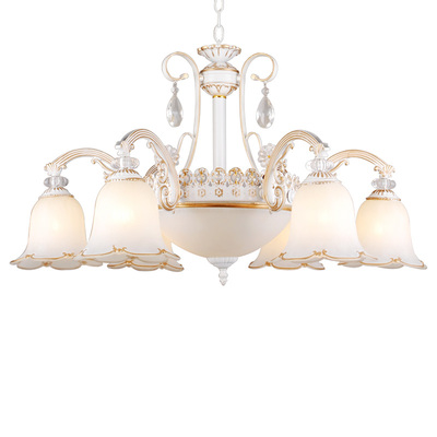 欧式客厅吊灯 奢华圆形水晶灯简欧卧室LED吸顶灯餐厅美式大厅灯具