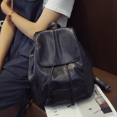 包包2016新款软皮双肩包韩版潮女包水洗皮旅行背包休闲学院风书包