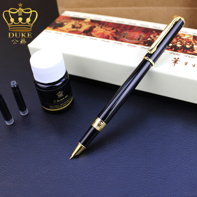包邮公爵钢笔 典雅黑色金夹墨水笔/钢笔 正品钢笔 书写笔 礼品笔
