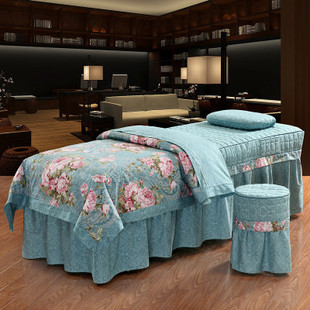 包邮全棉纯棉美容院床罩四件套美容按摩SPA专用床品定做各种规格